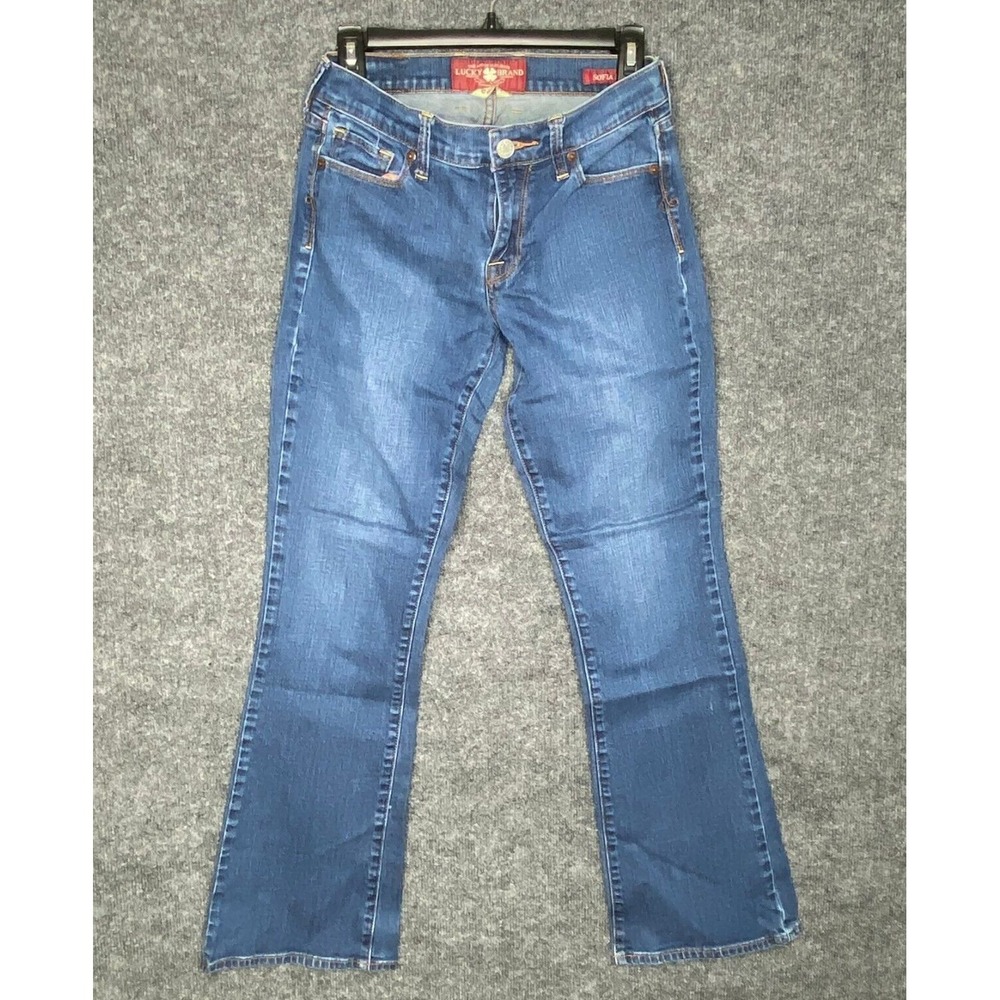 Lucky Brand Sofia Boot cut Jeans Women's Size 6 Medium Wash‎ Denim Boho Western